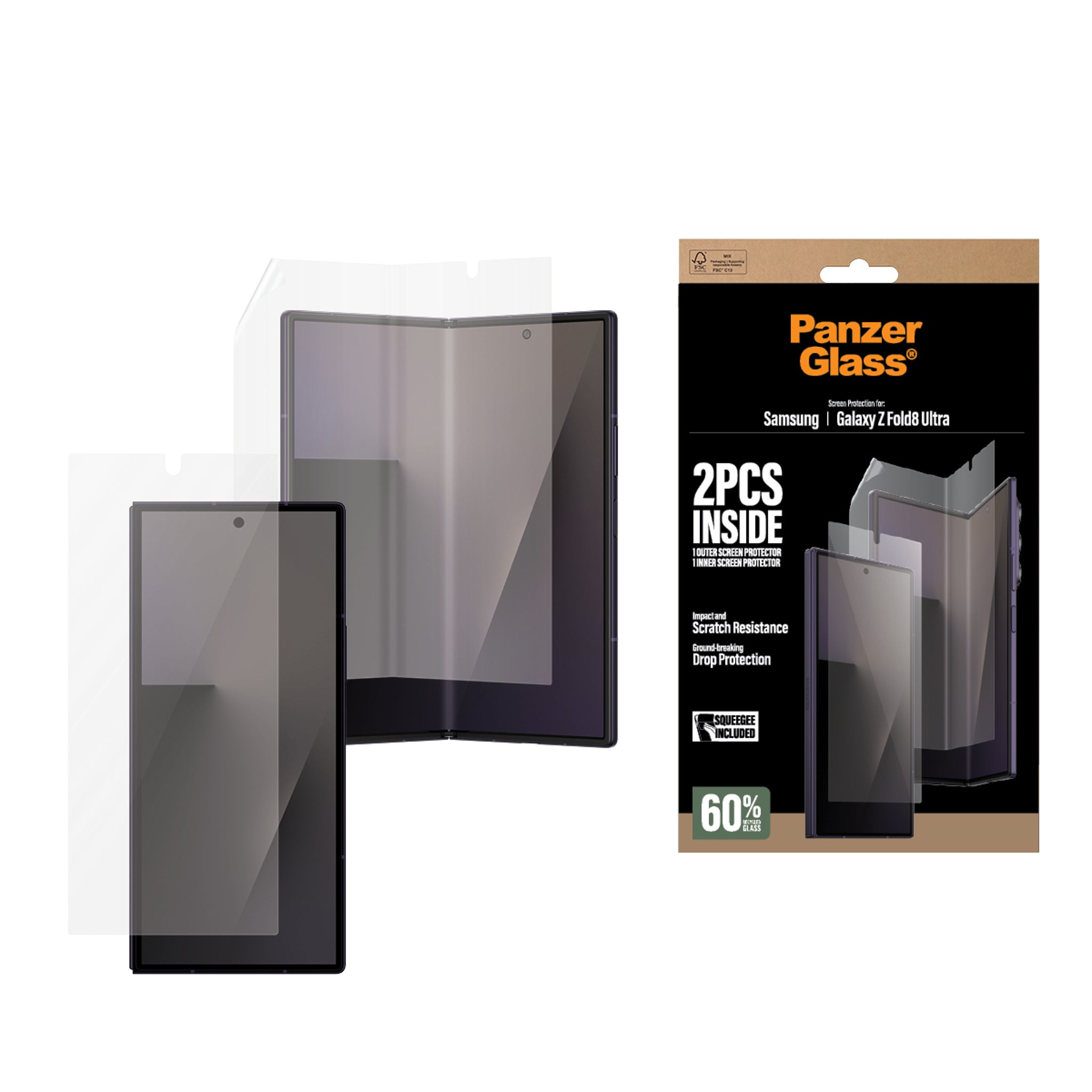 PanzerGlass® Sub Displayschutz & Main Film Displayschutz Samsung new Galaxy Z Fold7 Ultra